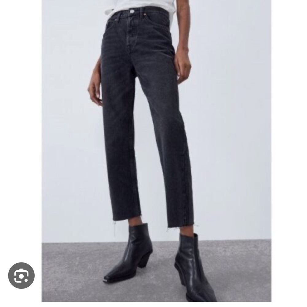 Black Zara straight leg jeans
